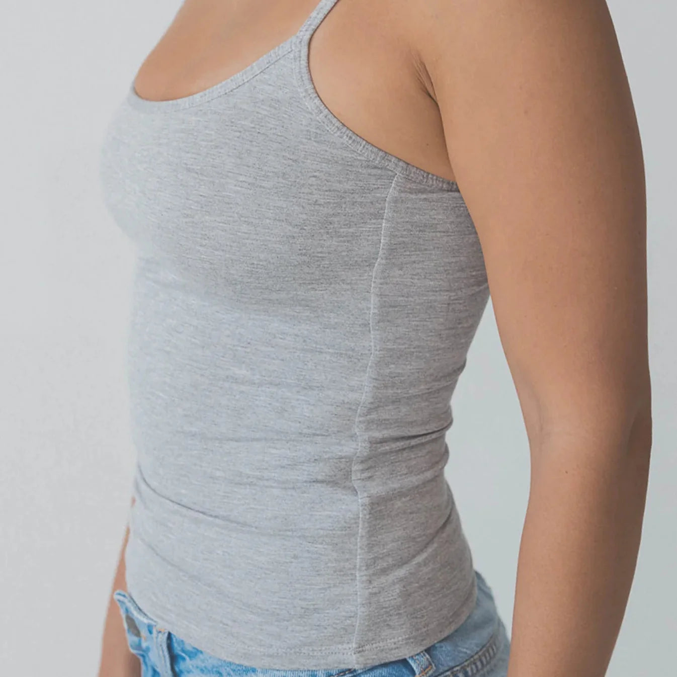 Adjustable Straps Built-In-Bra Tank Top