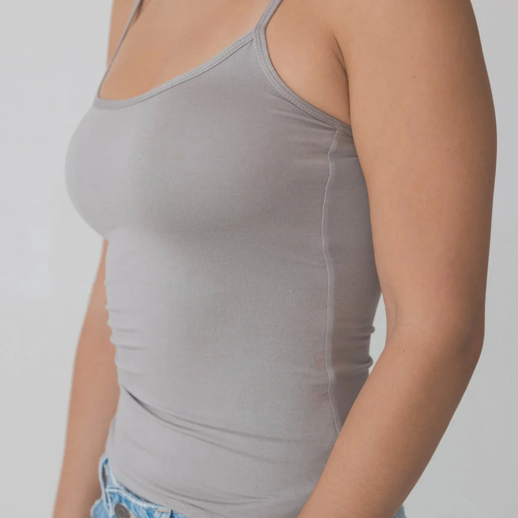 Adjustable Straps Built-In-Bra Tank Top