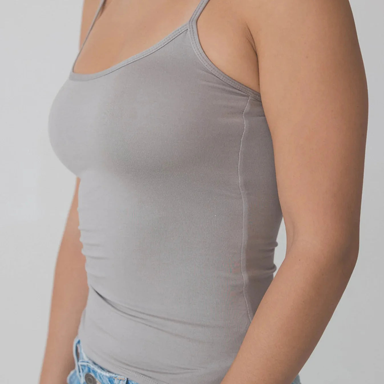 Adjustable Straps Built-In-Bra Tank Top
